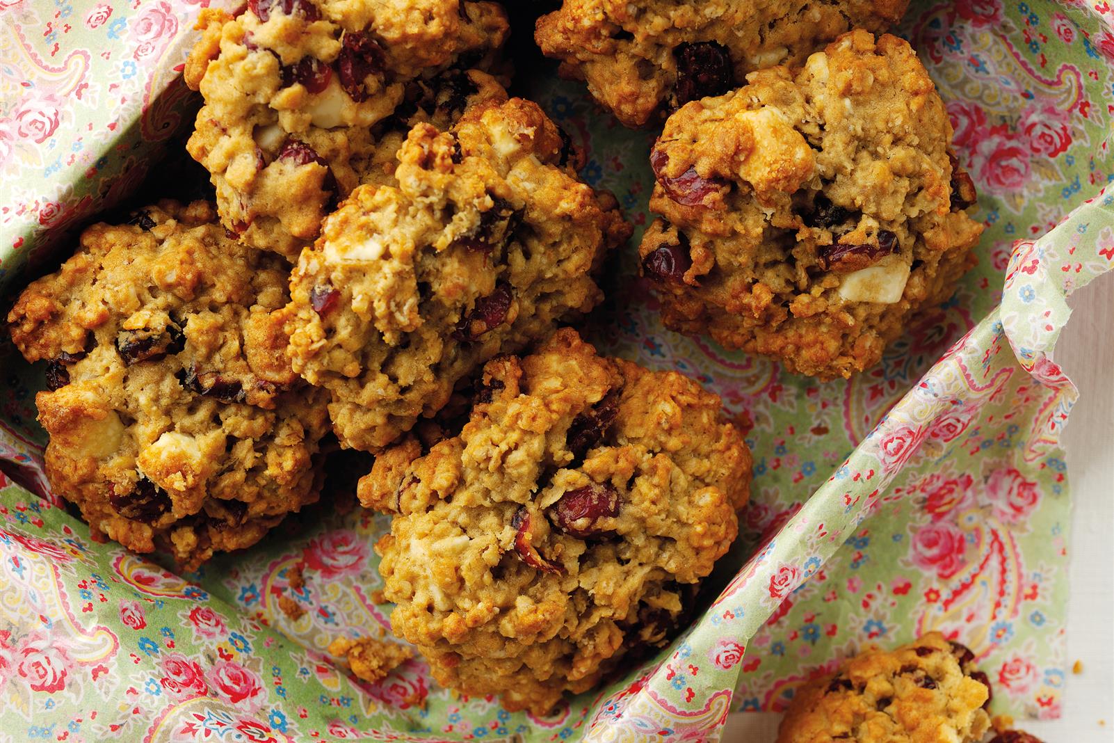 Cranberry Oatmeal and White Chocolate Cookies