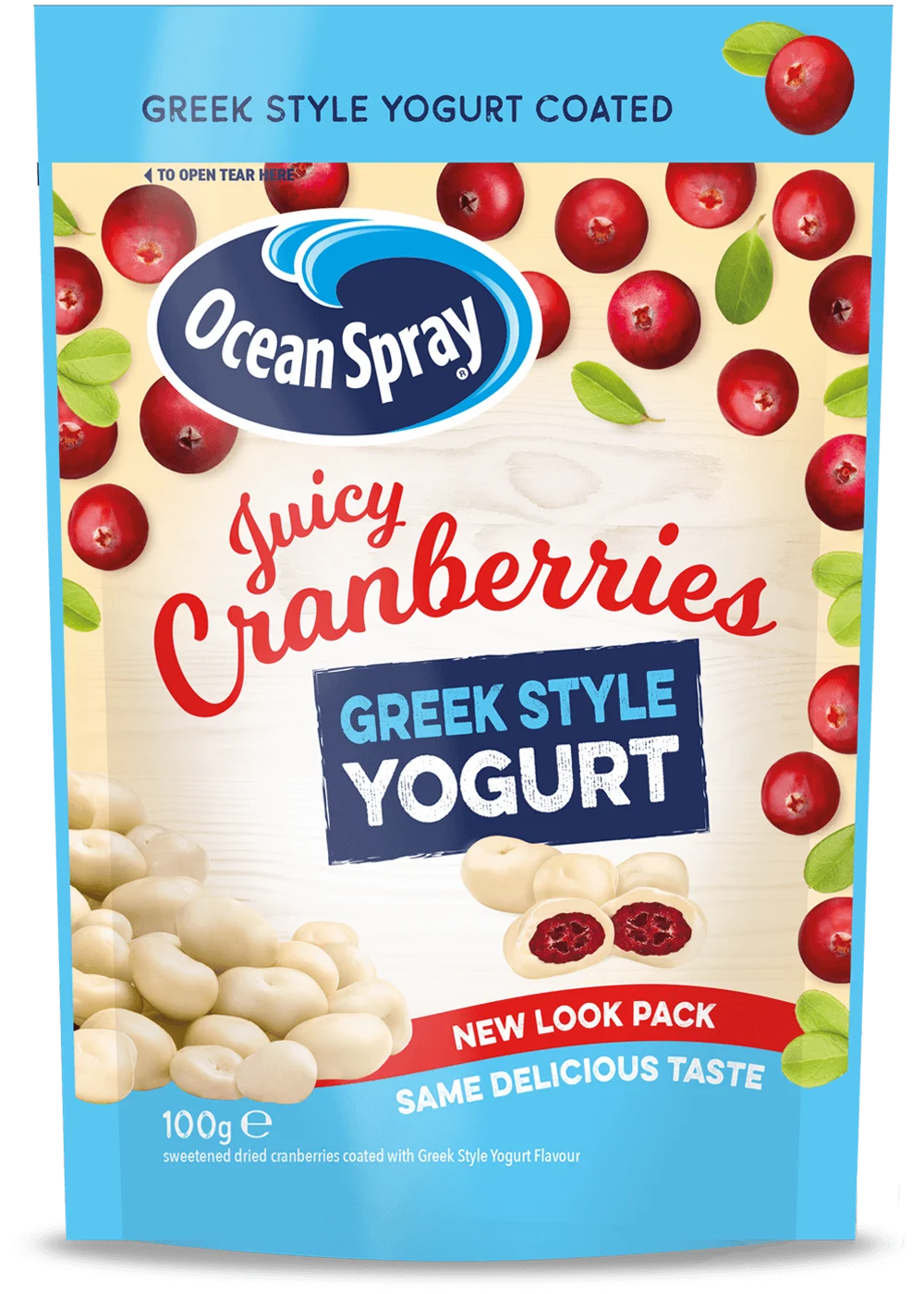 Greek Style Yogurt Coated Dried Cranberries 100 g