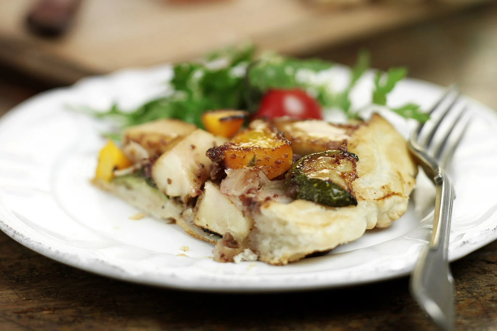 Cranberry Glazed Roasted Vegetable Tarte Tatin