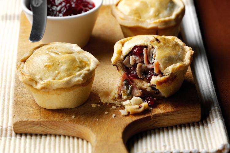 Cranberry Cheese and Bacon Pies